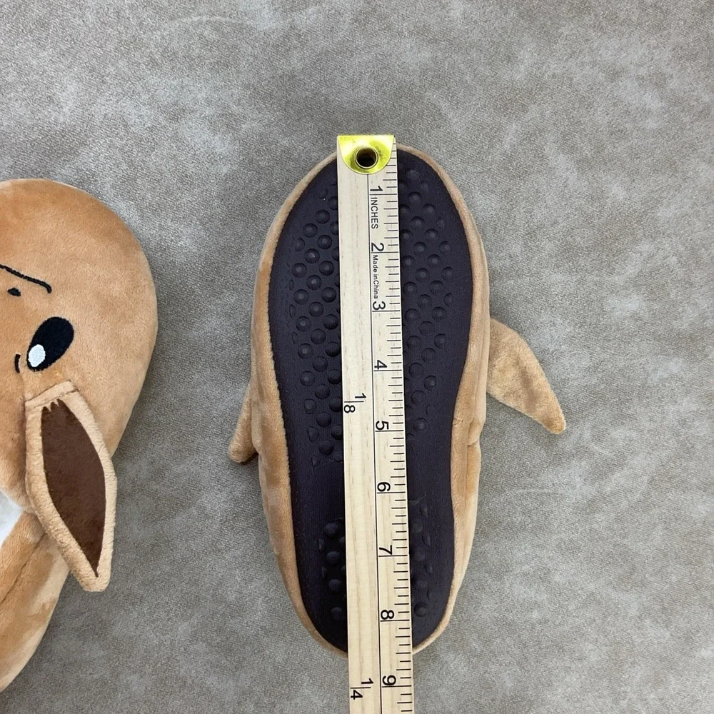 Pokemon Eevee Slippers Shoes 3D Sherpa Lined Ears Embroidered Kids Sz 2.5 EUC